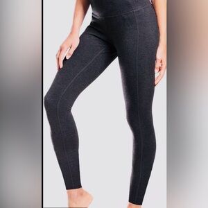 Diadora Heathered Leggings Size M | Charcoal Grey Athletic Pants Athleisure NWOT